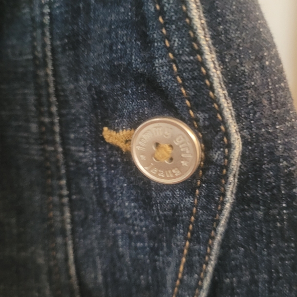 Tommy girl, long denim coat. Girls size medium - Picture 3 of 8